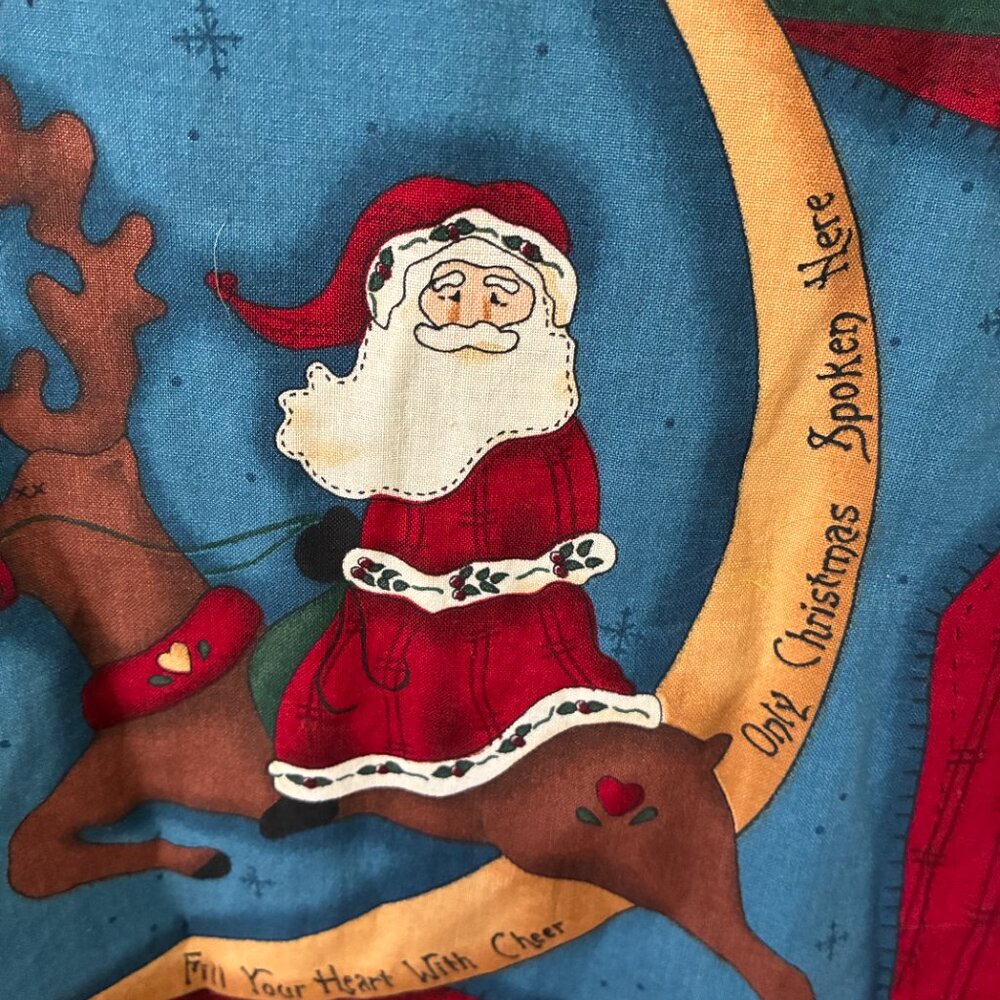 Handmade Christmas Vest Reversible M-L Bears Santa Village Women's Cottagecore. - Picture 5 of 8